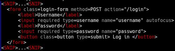 Login Form Screenshot